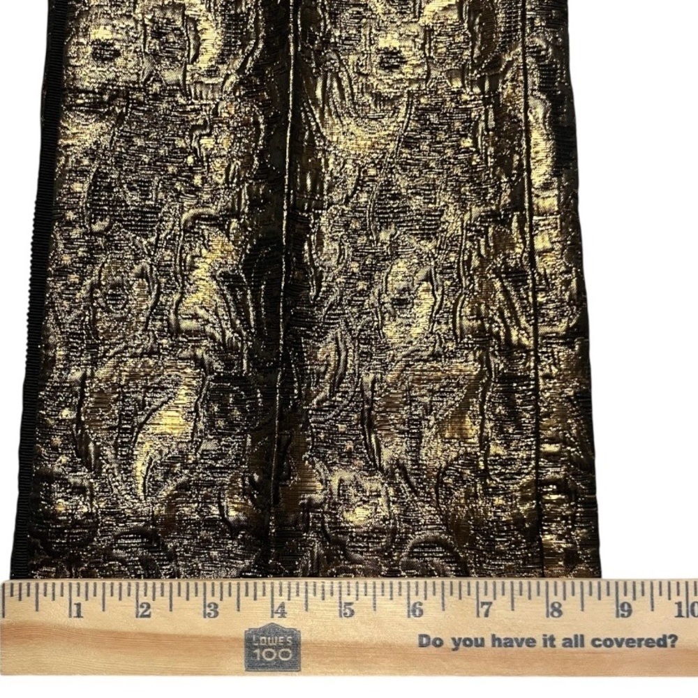 Sandro Paris Brocade Metallic Gold Pants Jacquard Dress Trousers EU 36 US 4 - Picture 5 of 7
